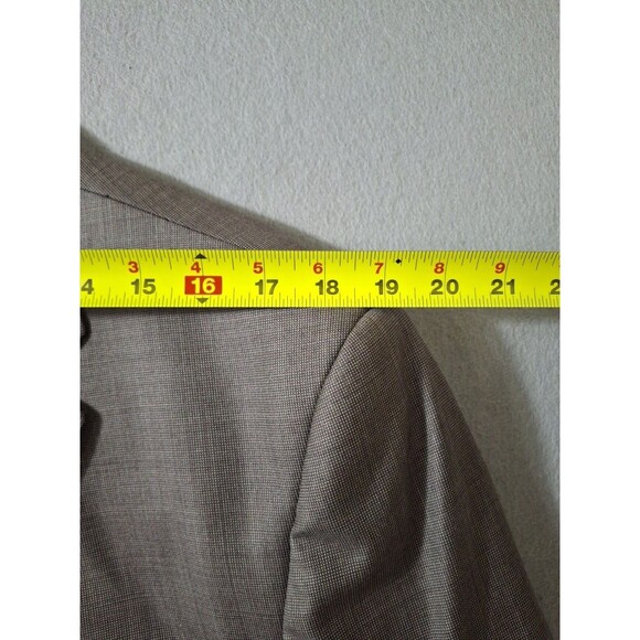 Daniel Cremieux Signature Loro Piana Italy Blazer 48R Dean Taupe Gray Wool Check - Picture 4 of 13